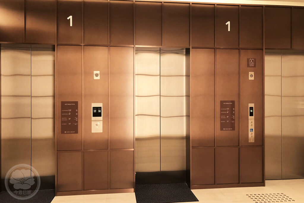 格拉斯麗台北飯店的電梯間